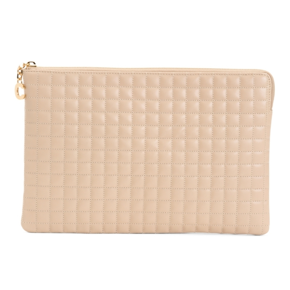 Celine C Charm Pouch in Quilted Calfskin
